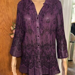 Fashion Bug Purple Lace Blouse 18/20W